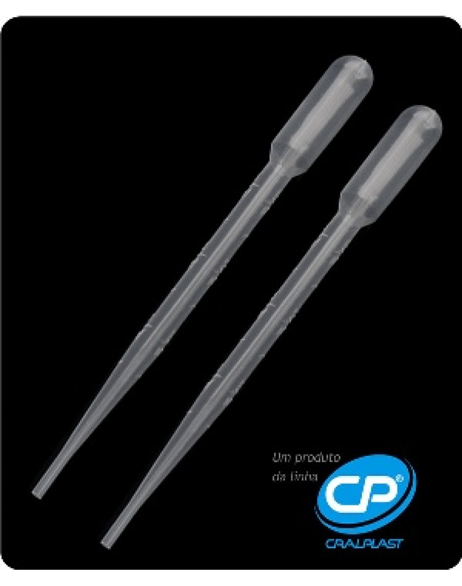 Pipeta Pasteur Graduada Não Estéril 3mL Cral